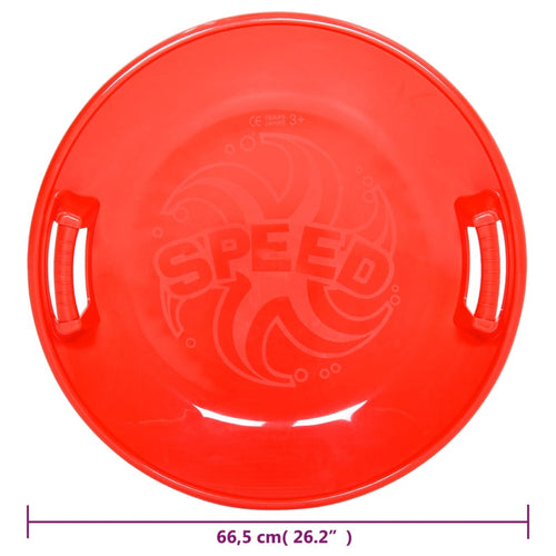 Runt tefat röd 66,5 cm PP
