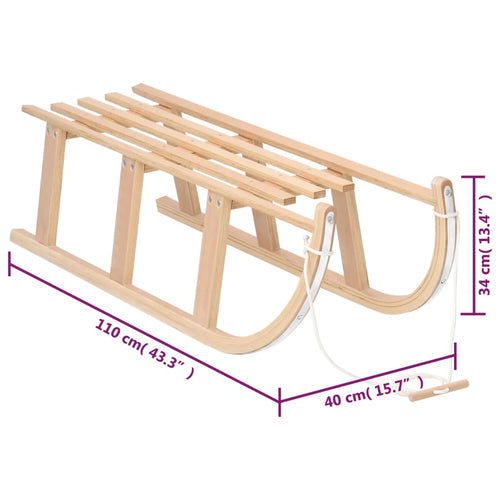 Kälke 110x40x34 cm plywood