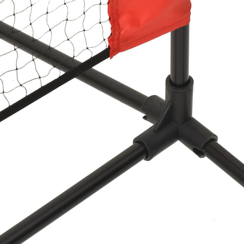 Tennisnät svart och röd 500x100x87 cm polyester