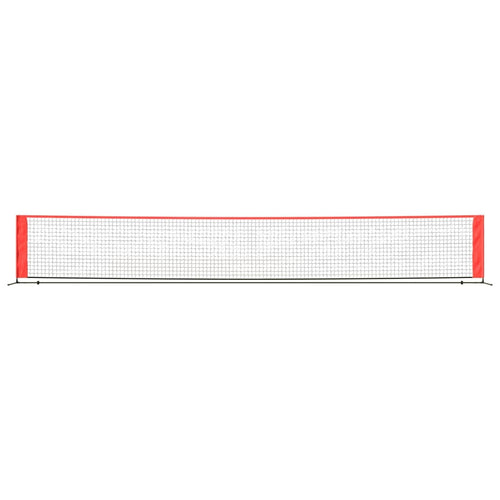 Tennisnät svart och röd 600x100x87 cm polyester