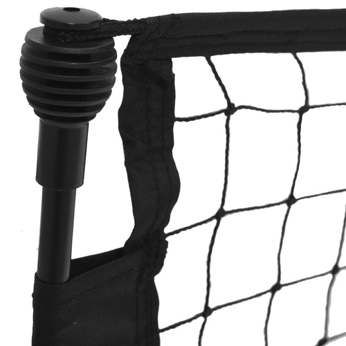 Fotbollsnät med rebounder svart och gul 183x85x120 cm polyester