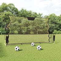 Fotbollsnät med rebounder svart och gul 183x85x120 cm polyester