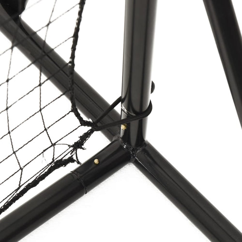 Fotbollsnät med rebounder svart 366x90x183 cm HDPE