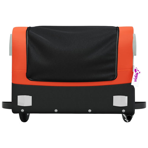Cykelvagn svart och orange 30 kg järn