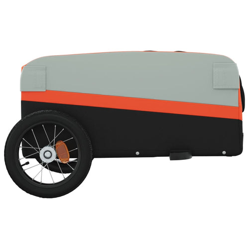 Cykelvagn svart och orange 30 kg järn