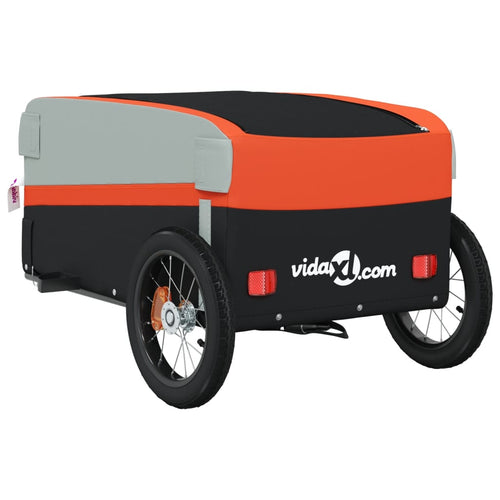 Cykelvagn svart och orange 30 kg järn
