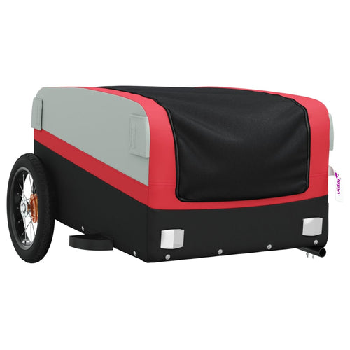 Cykelvagn svart och röd 30 kg järn