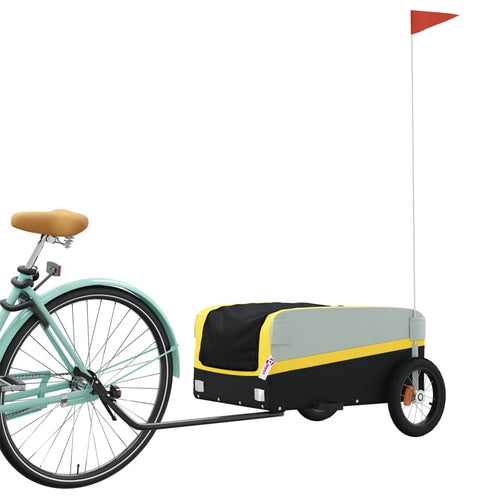 Cykelvagn svart och gul 30 kg järn