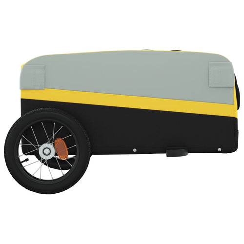 Cykelvagn svart och gul 30 kg järn