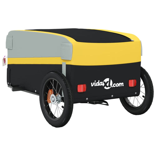 Cykelvagn svart och gul 30 kg järn