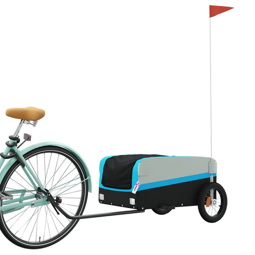 Cykelvagn svart och blå 30 kg järn