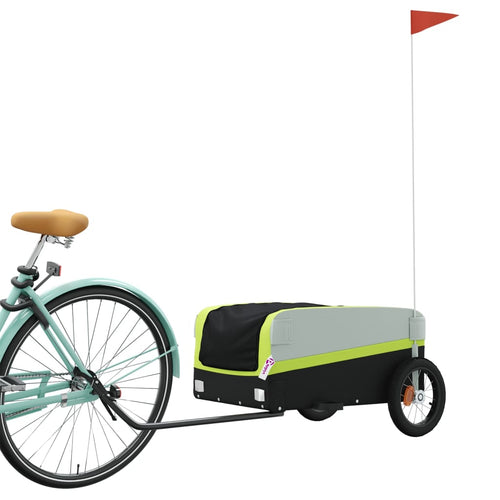 Cykelvagn svart och grön 30 kg järn