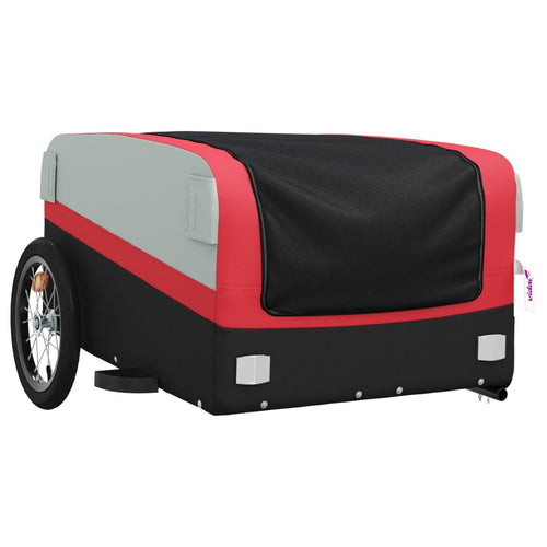 Cykelvagn svart och röd 45 kg järn