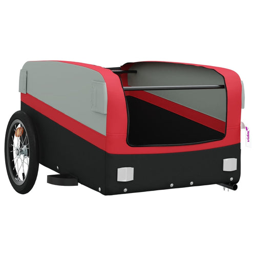 Cykelvagn svart och röd 45 kg järn