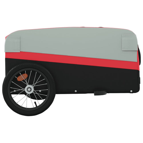 Cykelvagn svart och röd 45 kg järn
