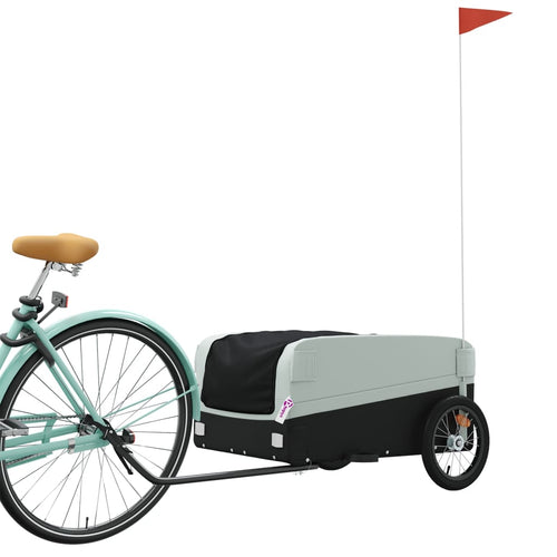Cykelvagn svart och grå 45 kg järn
