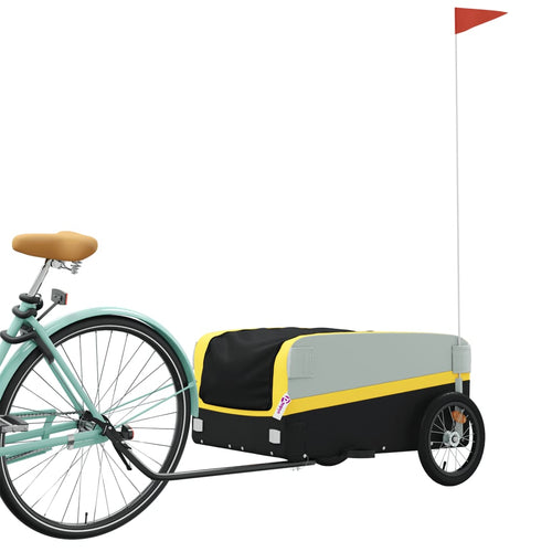 Cykelvagn svart och gul 45 kg järn