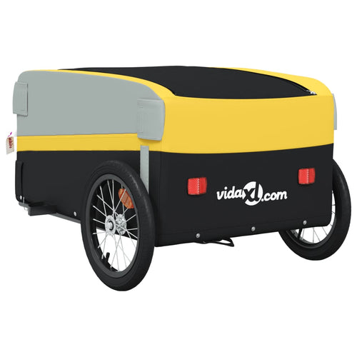 Cykelvagn svart och gul 45 kg järn