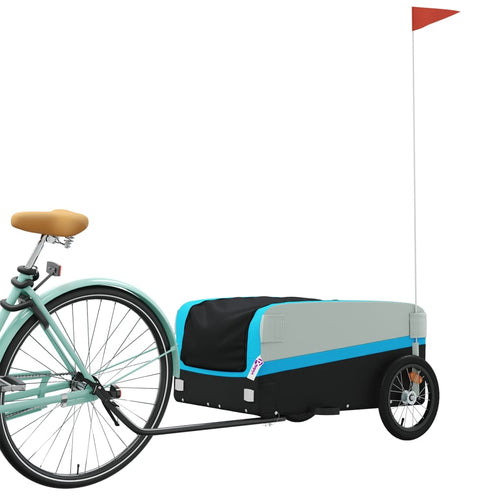 Cykelvagn svart och blå 45 kg järn