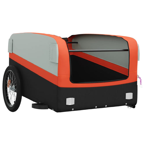 Cykelvagn svart och orange 45 kg järn