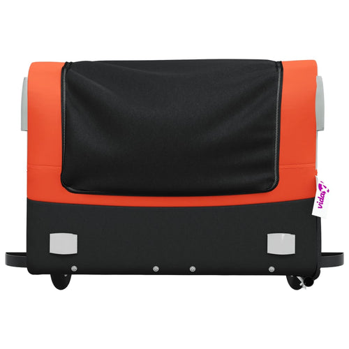 Cykelvagn svart och orange 45 kg järn