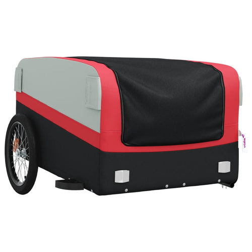 Cykelvagn svart och röd 45 kg järn