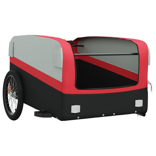 Cykelvagn svart och röd 45 kg järn