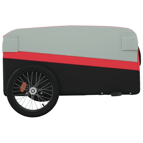 Cykelvagn svart och röd 45 kg järn