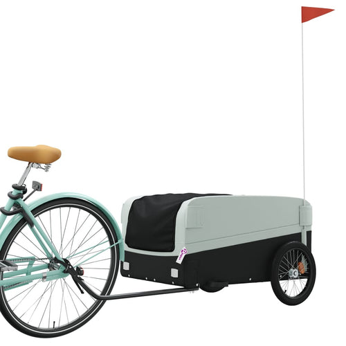 Cykelvagn svart och grå 45 kg järn