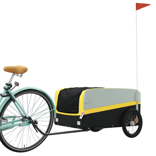 Cykelvagn svart och gul 45 kg järn