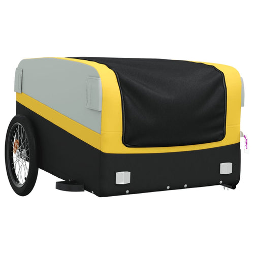 Cykelvagn svart och gul 45 kg järn