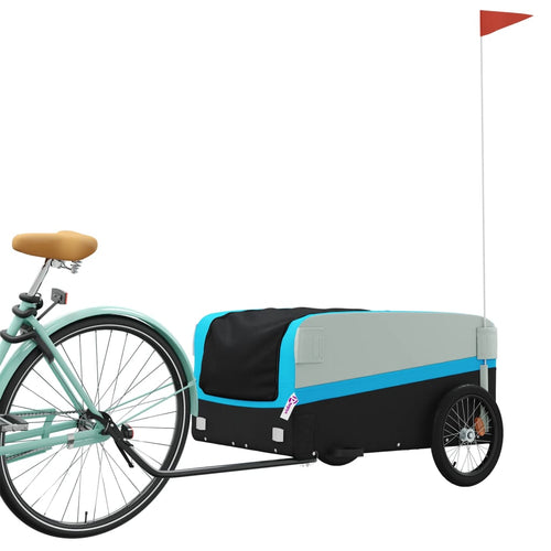Cykelvagn svart och blå 45 kg järn