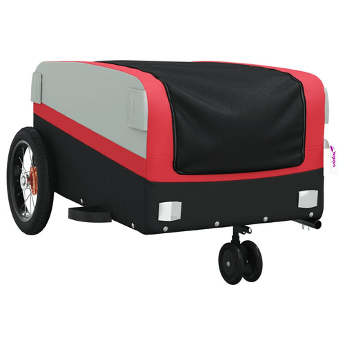 Cykelvagn svart och röd 30 kg järn