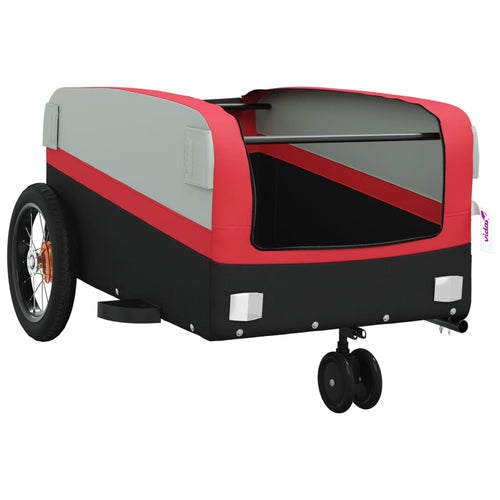 Cykelvagn svart och röd 30 kg järn