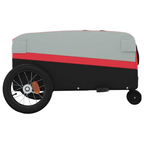 Cykelvagn svart och röd 30 kg järn