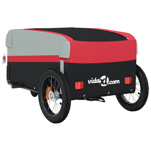 Cykelvagn svart och röd 30 kg järn