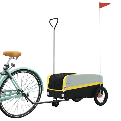 Cykelvagn svart och gul 30 kg järn