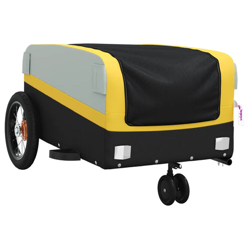 Cykelvagn svart och gul 30 kg järn