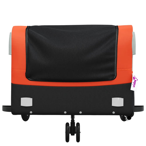 Cykelvagn svart och orange 45 kg järn