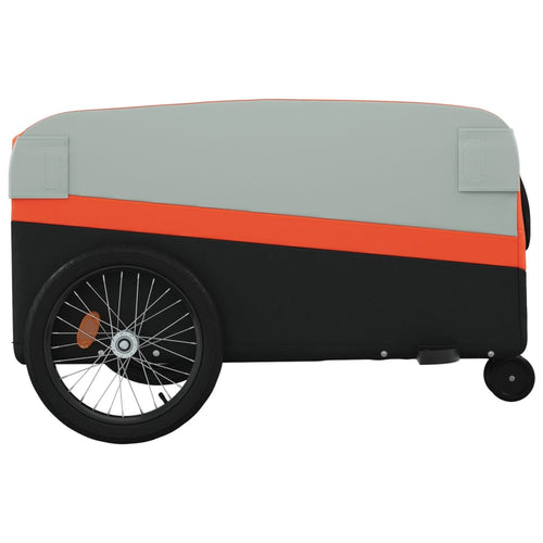 Cykelvagn svart och orange 45 kg järn