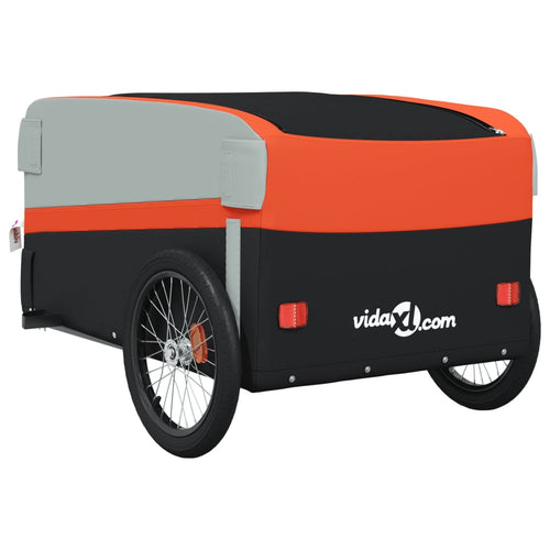 Cykelvagn svart och orange 45 kg järn