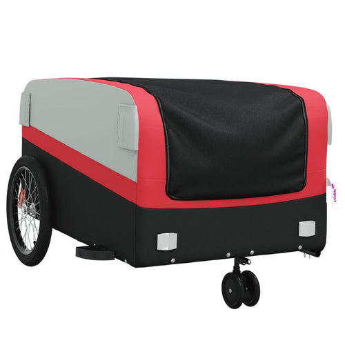 Cykelvagn svart och röd 45 kg järn
