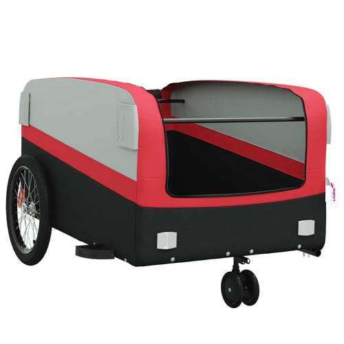 Cykelvagn svart och röd 45 kg järn