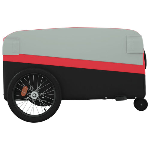 Cykelvagn svart och röd 45 kg järn