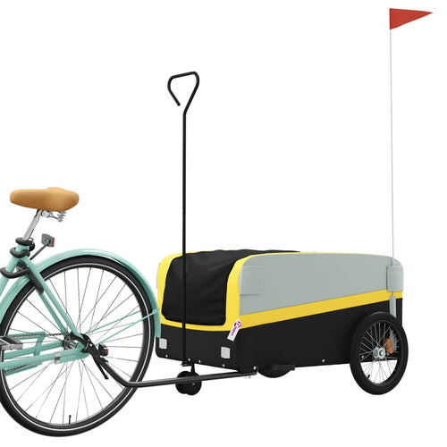 Cykelvagn svart och gul 45 kg järn