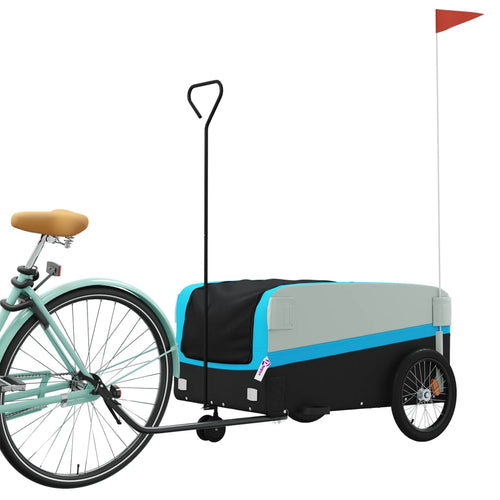 Cykelvagn svart och blå 45 kg järn