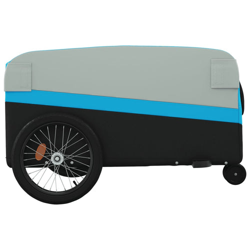 Cykelvagn svart och blå 45 kg järn