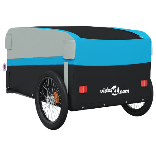 Cykelvagn svart och blå 45 kg järn