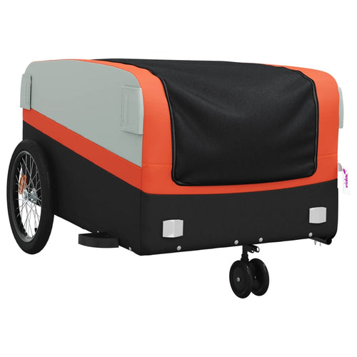 Cykelvagn svart och orange 45 kg järn