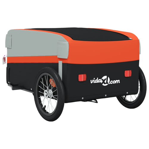 Cykelvagn svart och orange 45 kg järn